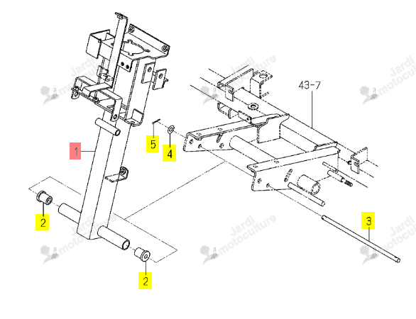 Support Colonne de Direction Iseki 1771-405-230-10