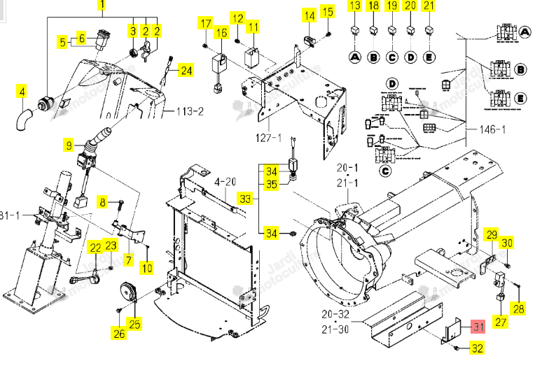 Couvercle Contacteur HST Iseki 1774-680-036-00