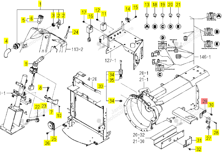 Support Contacteur HST Iseki 1774-680-035-00