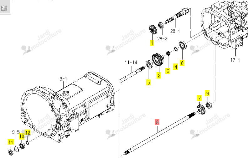 ARBRE 4WD ISEKI 1806-218-004-00