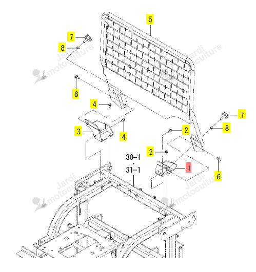 Support Protection Gauche Iseki 1809-607-610-00