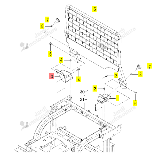 Support Protection Droit Iseki 1809-607-620-00