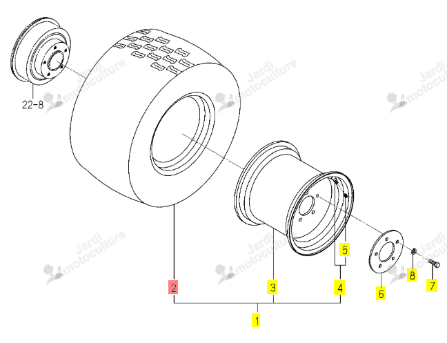 Roue Gazon 24x12.0 Iseki 1809-317-310-10