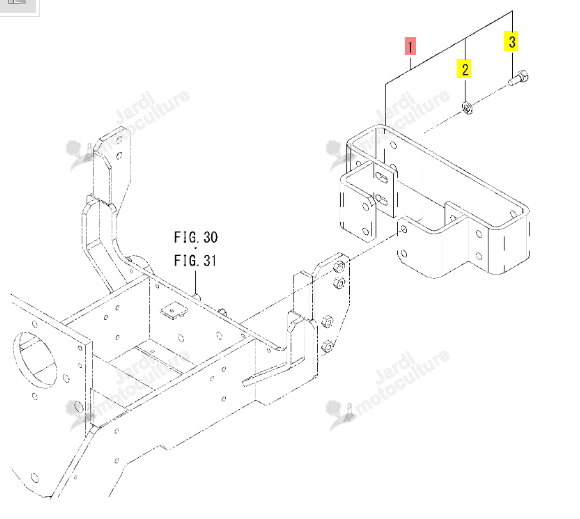 Attache AR Contrepoids Iseki 1809-412-660-00