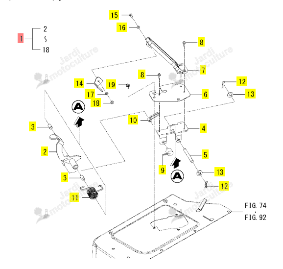 KIT PEDALE ACC ISEKI 1798-116-700-20