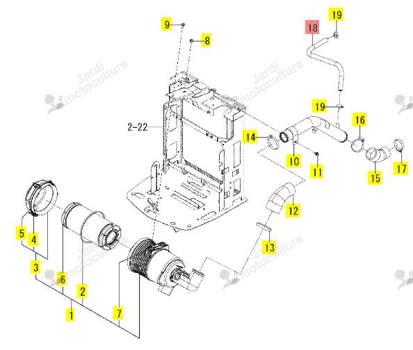 Durite CCV/620 Iseki 1802-104-230-30
