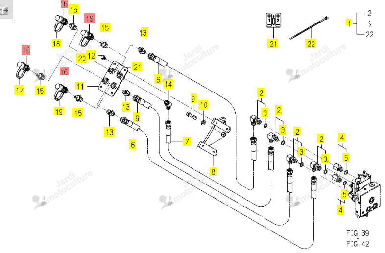 Coupleur Iseki 1801-511-720-00