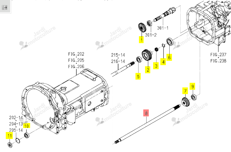 ARBRE 4WD ISEKI 1801-218-001-10