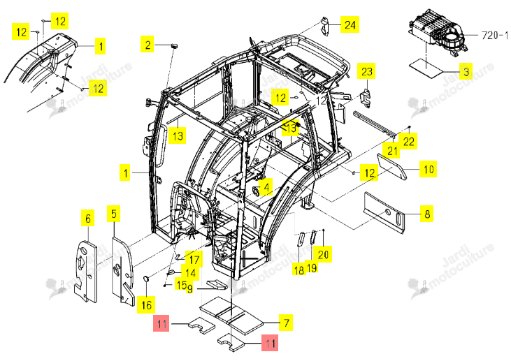 Isolant Iseki 1796-720-054-10