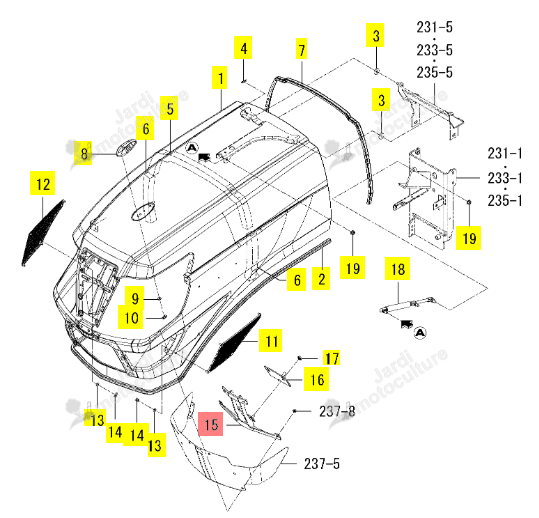 Support de Grille Iseki 1799-601-710-10
