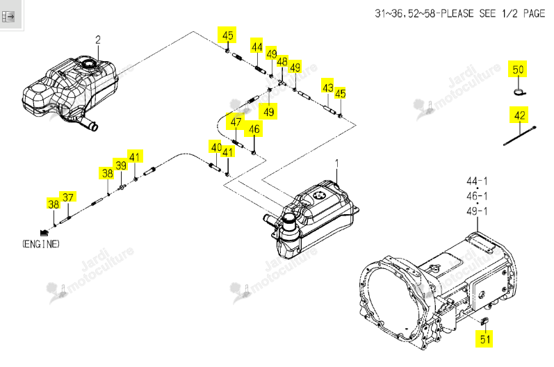 Durite de Gasoil Iseki 1802-111-250-10