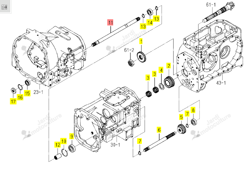 Arbre 4WD Frontal Iseki 1804-218-091-00
