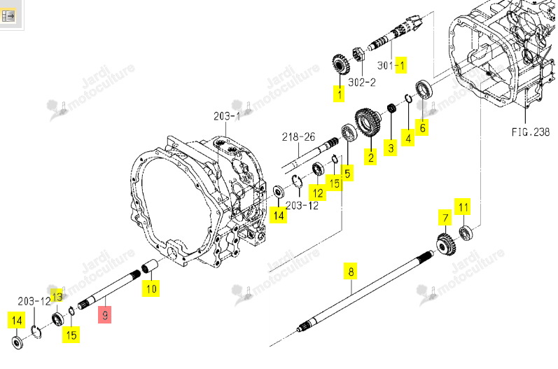 ARBRE 4WD ISEKI 1803-218-052-00