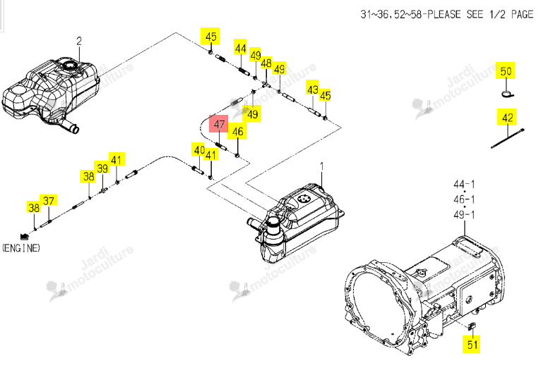Durite à carburant ISEKI 1801-111-260-20
