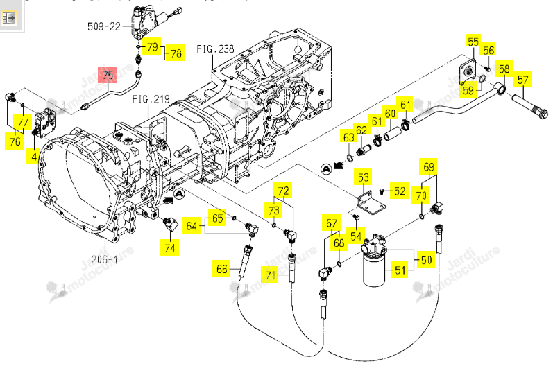 Tuyau Hydraulique Iseki 1801-509-520-00