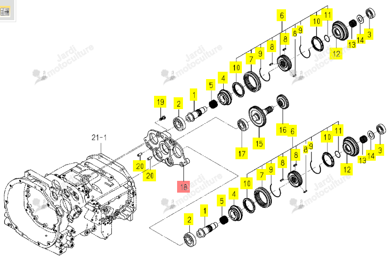 Palier Principal Transmission Iseki 1792-214-011-00