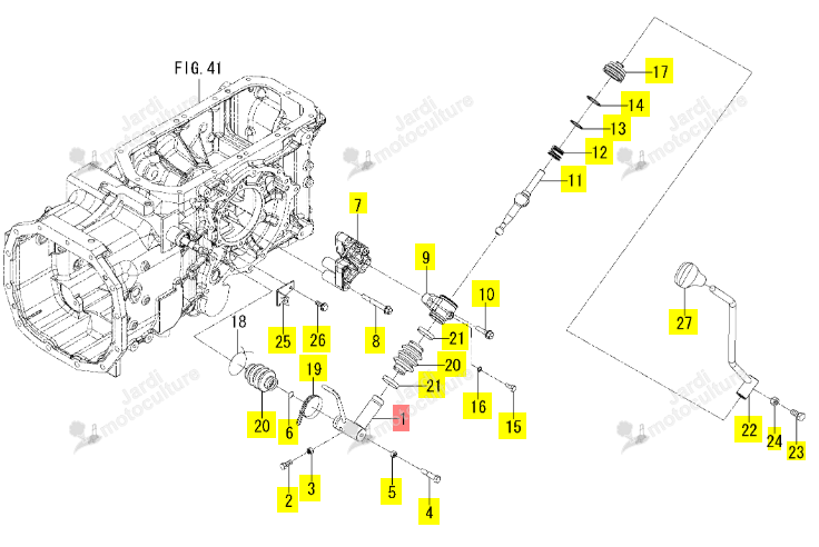 Bras de levier transversal Iseki 1792-266-240-00