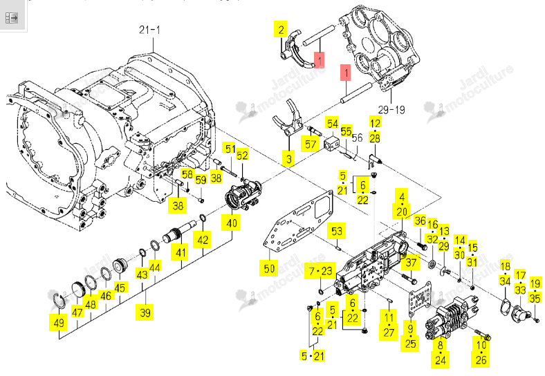 Support Translat. Fourch Iseki 1792-254-011-00