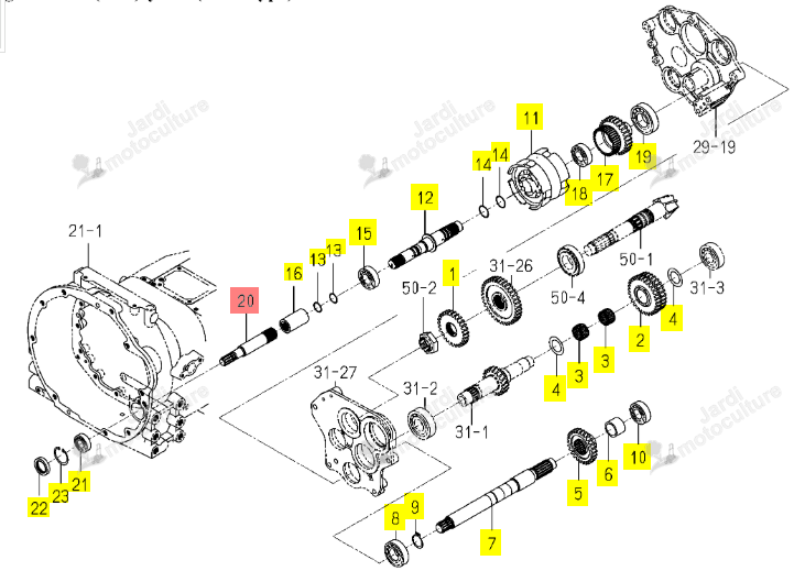Arbre 4WD Frontal Iseki 1792-218-008-00