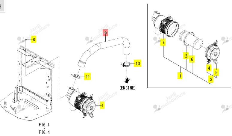 Durite de filtre à air Iseki 1792-104-001-00