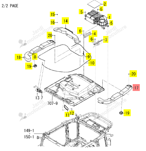 CANAL GCHE AIR CONDITIONNEE ISEKI 1792-782-002-10