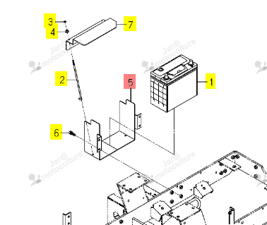 Support Batterie ISEKI 1752-112-220-00