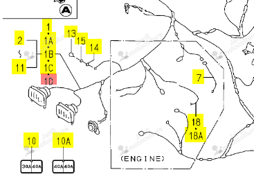 Faisceau Iseki 1750-690-210-50