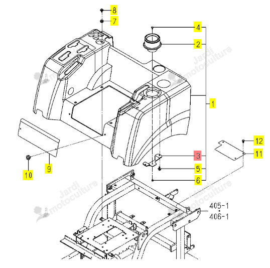 Support Porte-Gobelet Iseki 1809-606-203-00