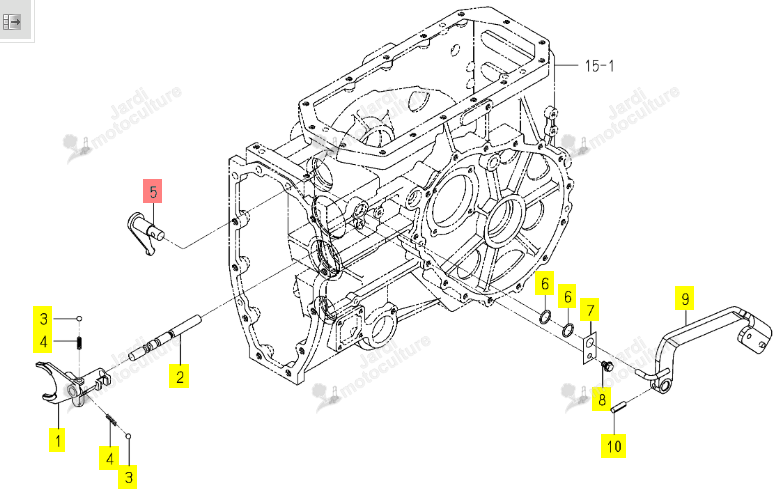 Bras de levier transversal Iseki 1805-256-210-00