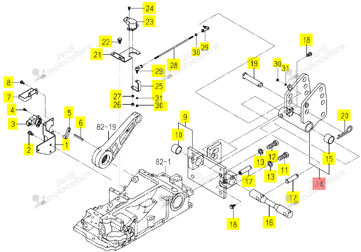 Chappe Relevage 3P Iseki 1815-514-310-00
