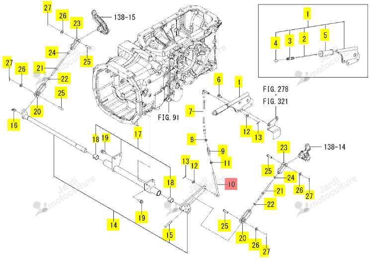 Tringle 269 mm Iseki 1816-313-031-00