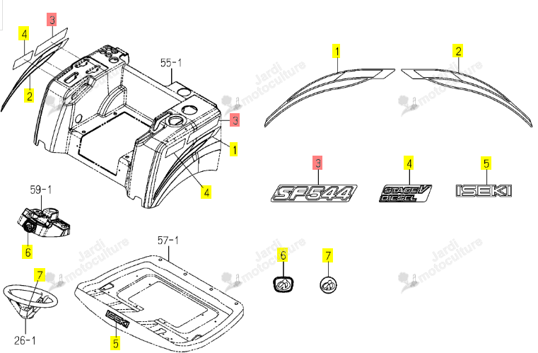 Autocollant ISEKI 1809-901-083-00