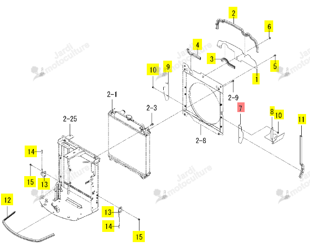 Platine de jointure G Iseki 1815-102-032-00