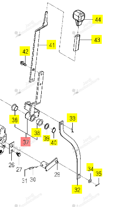 Bras Levier PTO Ventrale Iseki 1815-229-310-10