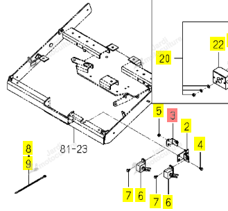 Support Inf Capteur Iseki 1821-654-320-10