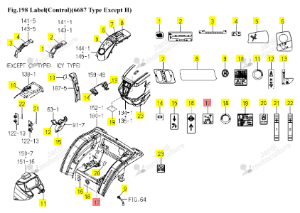 ETIQUETTE CDE 4WD/E4 ISEKI 1817-902-026-00