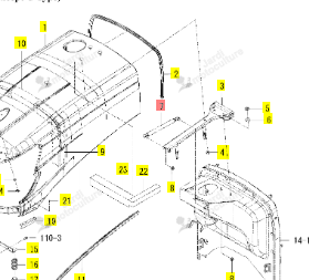 VERIN CAPOT ISEKI 1825-601-220-00