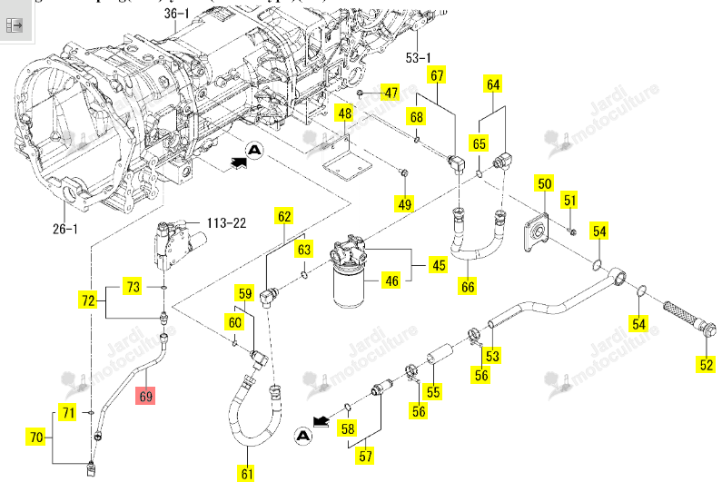 Conduit Iseki 1816-509-520-00