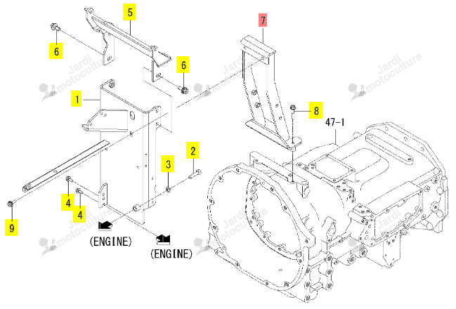 Support AR/L/G ISEKI 1816-601-430-10