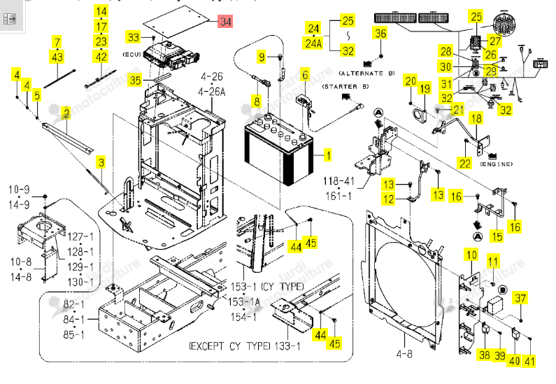 Capot ECU Iseki 1817-650-001-00