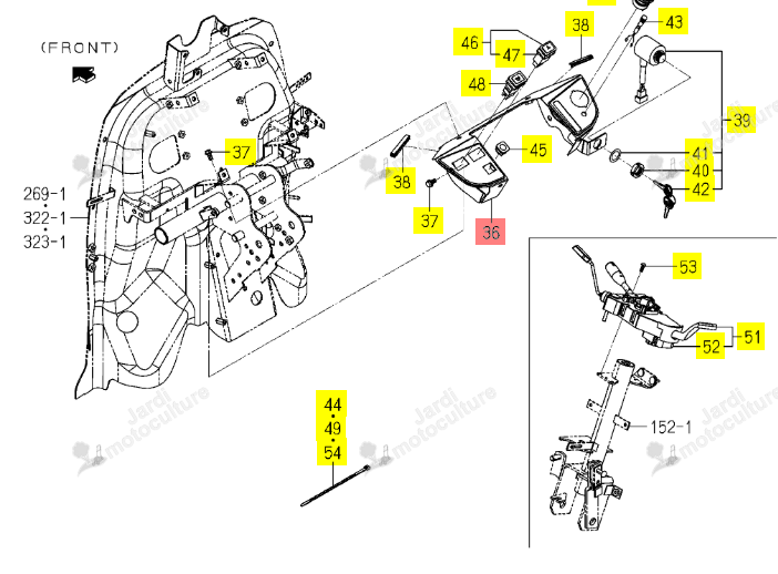 TABLEAU INTERRUPTEURS ISEKI 1817-652-610-10