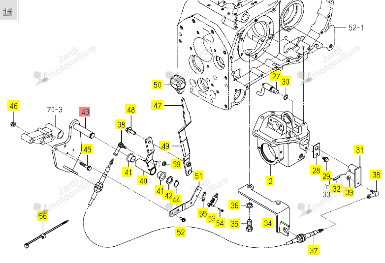Support Bras PTO Ventral Iseki 1817-229-220-10