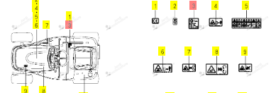 Autocollant 105DB Iseki 2500-901-031-00