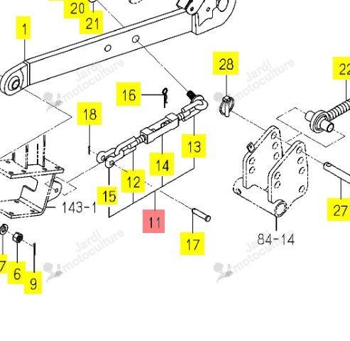 Stabilisateur G/D Iseki 1815-514-220-00