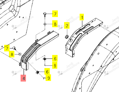 Guide Commande Aile Droit Iseki 1815-608-240-00