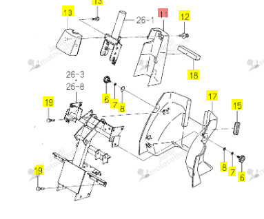 Couvercle frontal SF230 Iseki 2175-506-004-00