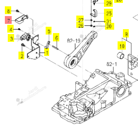 Couvercle Capteur Droit Iseki 1815-505-003-00