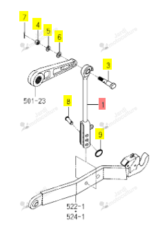 Chandelle de Relevage Gauche Iseki 1816-515-200-00