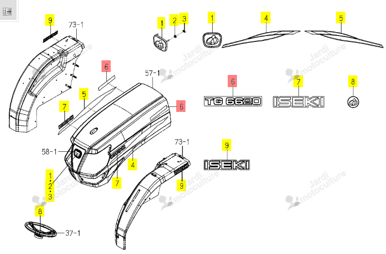 Autocollant Iseki 1817-901-002-00