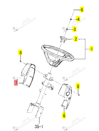 Couvercle DRT Colonne Direct. Iseki 1831-401-002-00
